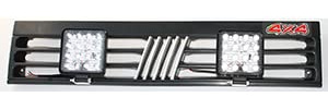 Mascherina Grigia anteriore Radiatore Specifica per Panda 4x4 141 750 prodotte dal 1986 al 2003 + Fendinebbia Faretti a Led - 3555304 - GE01120-14113