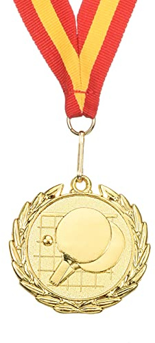 PATIKIL 2 Tischtennis Medaillen Tischtennis Award Medaillen Goldmedaille | 2, Rot Gelb, Mit Band, Für Spiele Sportwettbewerbe