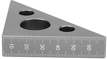 Tbest Angle Blocks, 45/90 Degrees Matte Aluminum Alloy Mini Right Angle Ruler Woodworking Measuring Tool Triangular Ruler