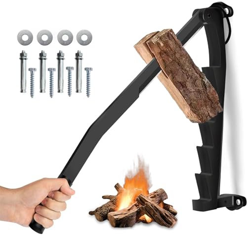Holzspalter Manuell Wandhalterung Manueller Holzspalter, Tragbarer Holz Brennholzspalter, Handholzspalter Spanmesser, Brennholz Anzündspalter, Outdoor Anzündholz Spalten Werkzeug