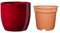 Set - SK Soendgen Keramikübertopf Basel ø12 cm, Bordeaux glänzend + Kulturtopf ø10, hochwertiges Wohnambiente