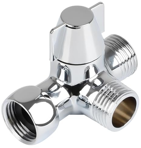 Wuzdy 1Stück Dusche Adapter Umsteller, Messing Dusch Umstellventil | Umschaltventil Badezimmer 3-Wege-Dusche Umschaltventil G1/2Massives Messing Brause Umschalter für Duschspray Toiletten Bidet