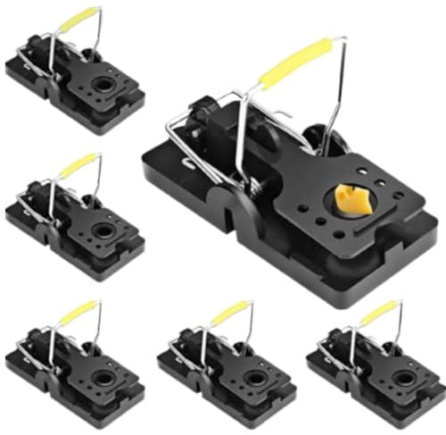YARANY Tapette à Souris Hygiénique - Tapette a Rat - Tapette à Rat avec Appat - Lot de 6 Piege à Rat Reutilisable avec Plateau d'Appat