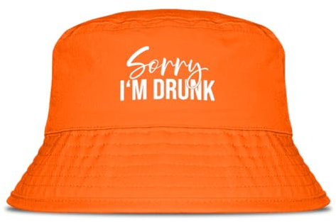 Prozente Momente Sorry I'm Drunk Fischerhut | Anglerhut | Sonnenhut | Sommer | Party | Lustige Sprüche | OneSize | Malle | Urlaub | Orange