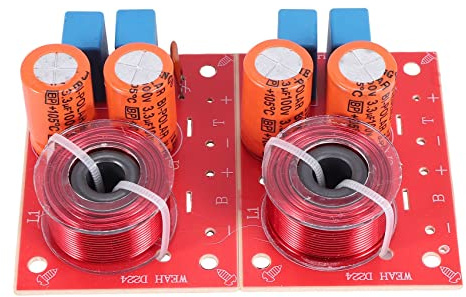 iFutniew 2 x 2-Wege-Lautsprecher-Filter, 80 W, Diy-Lautsprecher, Schaltung, Höhen, Bass, Frequenzteiler, Heimkino, HiFi-Stereo, Audio-Crossover-Filter