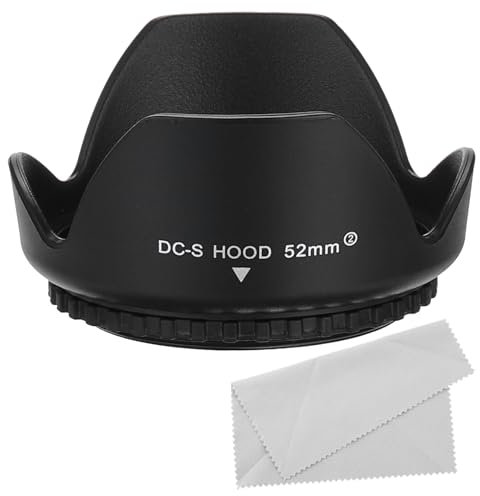 PATIKIL Parasol de Objetivo de 52mm, Reversible, con Diseño de Floreses para Bloquear el Exceso de Luz Solar, Reducir el Flare y el Deslumbramiento, Mejorar la Fotografía