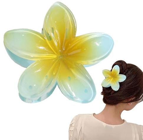 Fermaglio Per Capelli Forma Di, Fermagli Per Capelli Con Hawaiano, Pinze Per Capelli Fiori Clip Artiglio, Antiscivolo Mollette Capelli Per Donne E Ragazze Capelli Spessore Medio
