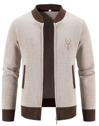 Strickjacke Herren, Trachtenstrickjacke Für Herren Jacke Norweger Pullover Sweatjacke Trachten Business Outfit Ohne Kapuze Trachtenjacke Oktoberfest & Strickjacken Hemd