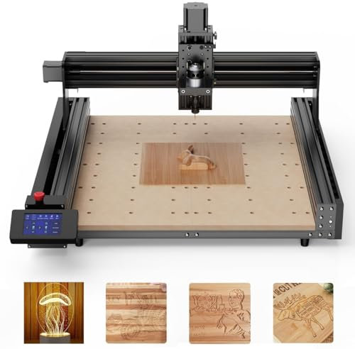 Twotrees TTC 450 CNC 80W Router Machine 3-Axis CNC Machine Working Area 460 x 460 x 80 mm for Engraving, Cutting MDF, Acrylic, Solid Wood, Nylon, PCB, Carbon Fibre Board