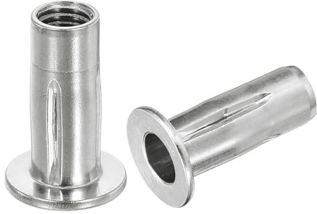 QUARKZMAN Écrous aveugles à multiples prises M10, 6pcs Écrou d'insertion fileté à tête plate pré-bombée en acier inoxydable 304 Plus Écrous pour la construction industrielle