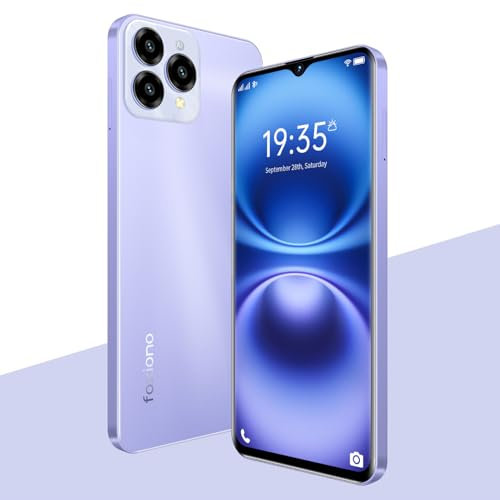 FOXIONO Sblocca telefono, schermo ad alta definizione da 6,52 pollici, 4RAM+64GROM/TF256GB, 4G LTE FDD, fotocamera 5MP+13MP, 4000mAh, chip ad alta velocità 8-core (9, PURPLE)