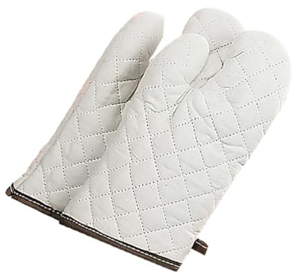 ABOOFAN Ofenhandschuhe Baumwolle Hitzebeständig Isolierhandschuhe Zum Kochen Backen Mikrowelle Mit Aufhängeloch Groß 2 Stück