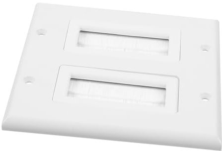 HOMSFOU Passacavo Per Parete Design Doppia Porta Per Gestione Installazione Senza Saldature Adatto Per Tv Audio Copertura Per Uscita