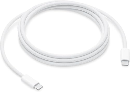 Cable de carga tejido USB-C para dispositivos Apple (2 m), carga rápida de 240 W para iPhone 16/15, iPad Pro/Air, MacBook (2 m)