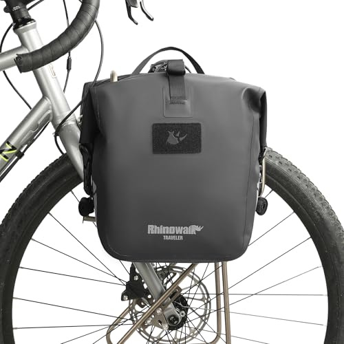 Rhinowalk Fahrradtasche 12L Wasserdichte Motortasche Rucksack Umhängetasche Laptop-Fahrradtasche Reisetasche Professionelles Fahrradzubehör-Schwarz (1PCS)