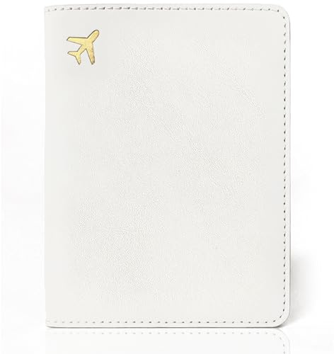 toTravelGear Passport Holder for Travel Essentials,RFID Blocking Passport Cover Case for Travel Accessories,Travel Wallet for Women Men (Cream)