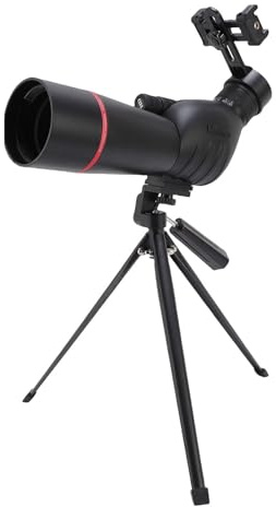 Vikye 15 45x60 Mm de Repérage incliné avec Trépied et Adaptateur Téléphonique, Kit de Portée D'observation pour L'observation des Oiseaux, la Cible et Le Paysage