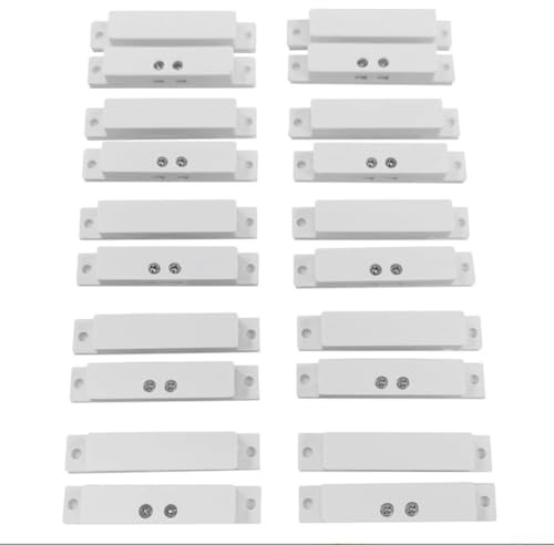 10 Stück versenkte magnetische Türfenster-Sensoren, normalerweise geschlossener Sicherheitsalarm, Reed-Schalter-Set, mit Reed-Schalter, versteckte Installation