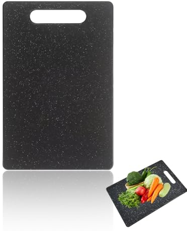Small Chopping Board,Black Plastic Mini Set Boards for Kitchens,Cutting,Kitchen Accessories,Bar Mat,Safe for Camping Food Fruits Prep Vegetables Easy Grip Handle for Slicing,Fruit,Meat Cheese