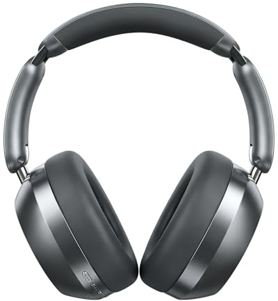 Wentronic Y04 Bluetooth 5.3 Wireless Over-Ear Headphones with Active Noise Cancelling & Hi-Res Sound, 48H Playtime, Soft Comfort Earcups – Travel, Office & Home – iOS, Android & PC – Grey