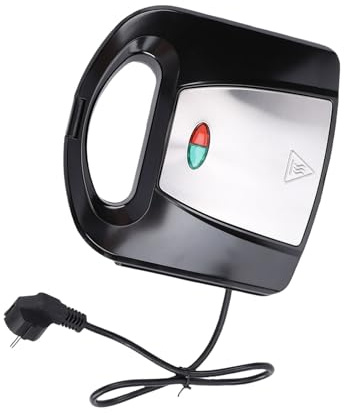 Zerodis Waffel-Donut-Kuchen-Maker, Antihaftbeschichtet, Einstellbare Temperatur, Kompakter Elektrischer Panini-Maker, Hamburgerpresse, Grill, Waffeleisen für Hamburger, Steak-Snacks, Elektrischer