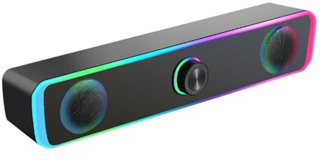 Haut-parleur Filaire De Voyage – Petite Barre De Son De Bureau, Connexion Jack Audio 3,5 Mm | Haut-parleur D'ordinateur Portable, Pour PC, Moniteur D'ordinateur Portable, Tablette, Téléphone, Avec Cai