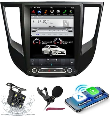 Radio Android 15 per Mitsubishi Lancer 2017, touchscreen da 10,4, navigazione GPS wireless, Carplay, Bluetooth 5.0, radio FM HiFi, WiFi 5G, SWC, DSP, 8 GB + 128 GB