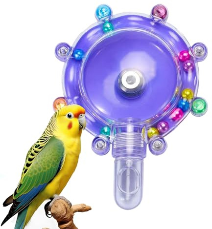 De Recherche De Nourriture pour Oiseaux | Roue De Fouissage Rotative Amusante, d'Enrichissement pour Oiseaux - pour Perruches Calopsittes Poules Mangeoire à Mâcher Terrasse Balcon