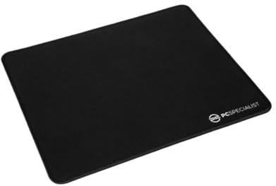 PCSpecialist - Mouse Mat - Mouse Pad - Desk Pad - 350 x 300 x 4mm - Small - For Precision and Speed - Black