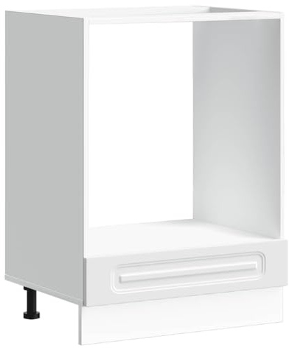 Heofavd Kalmar - Mobiletto da cucina in legno, 60 x 46 x 81,5 cm, per forno da incasso, moderno, con piedini regolabili, mobile da cucina per più spazio