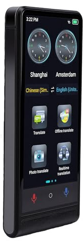 AMONIDA Dispositivo Traduttore Linguistico AI Traduttore Vocale Portatile Compatto per Viaggi e Affari 158 Lingue