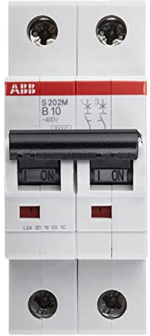 ABB S200M MCB Leitungsschutzschalter Typ B, 2-polig 10A 440V, Abschaltvermögen 10 kA System Pro M Compact