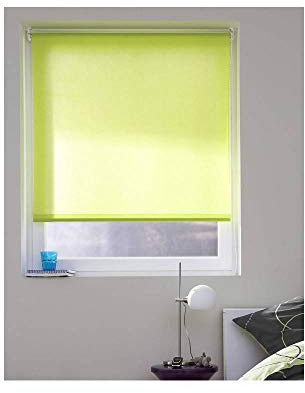 madecostore Tenda avvolgibile, Tinta Unita, Colore: Verde Felce, 64 x 250 cm
