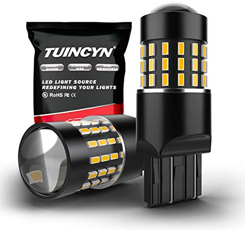 TUINCYN 7443 T20 W21/5W LED Blanc Ampoules 12V W3×16q 7440 W21W 3014 54-EX Jeu de puces Feu de recul, Feu de position, Feu diurne, Feu de direction arrière, Feu arrière (pack de 2)