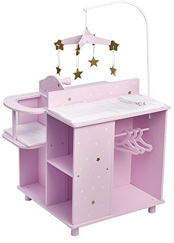Puppen-Wickeltisch Puppenschrank Puppenzubehör Spielzeug Olivias World TD-0203AP