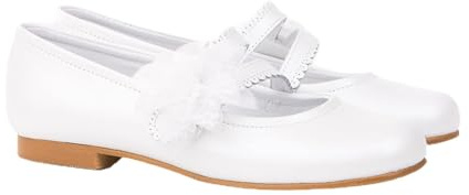 Bailarina Flor Encaje & Tul Comunión AngelitoS Mod ANG-992 (Blanco, numeric_32)