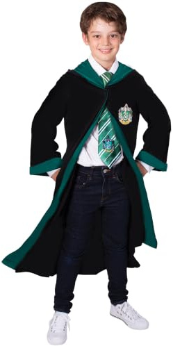 RUBIE'S - Officiell Harry Potter - Slytherin-klänning - barndräkt - 11–14 år gammal - svart huvtröja kostym - för halloween, karneval - julklappsidé