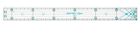 Crafters Dream Quilting Rulers - Transparent Acrylic Non Slip Quilt & Patchwork Ruler with Clear Black Lines & 30, 45 & 60 Degree Angles (3cm x 32cm)