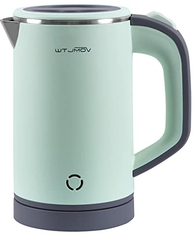 WTJMOV Small Electric Kettle Stainless Steel, 0.8L Portable Tea Kettle Auto Shut-off, Low Power Hot Water Kettle for Camping, Travel, Office and More