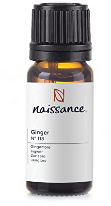 Naissance Ingweröl (Nr. 118) - 10ml - 100% Naturreines Ingwer Ätherisches Öl für Naturkosmetik, Massage, Aromatherapie, Duftlampe - Duftöl für Aroma Diffuser
