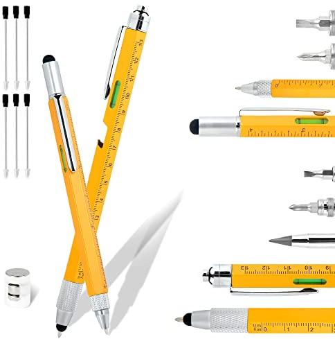 Dad Gifts for Fathers Day, Hongred 2PCS Multitool Pen, Stocking Stuffers for Mens Gifts for Him Husband, Father's Day for dad, Birthday for Men, Tools Cool Gadgets,Office Gift