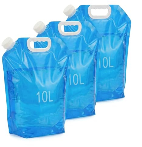 DN DENNOV 2023NEW Faltbarer Wasserkanister(3 * 10L), Faltbarer Wasserkanister, Wasserbeutel Notfall, Wasserkanister