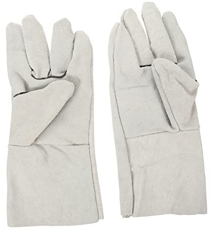 POPETPOP Haustier Anti Biss Handschuhe Aus Rindsleder Dicke Schutzhandschuhe Fünf Finger Langlebig Und Kratzfest Training Und Tierhaltung