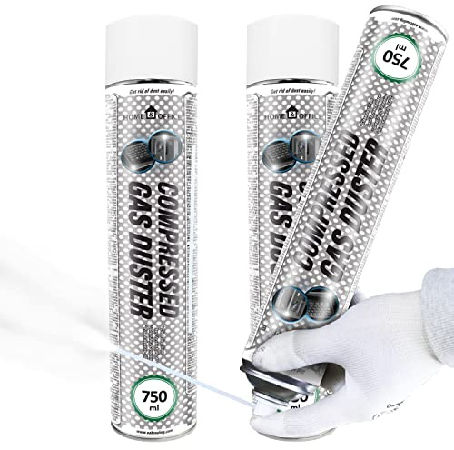 AABCOOLING Home&Office Compressed Gas Duster 2x750ml - K5 Spray Congelante per Elettronica, Oggetti per la pulizia, Aria Compressa Spray, Spray Gelo a -50°C
