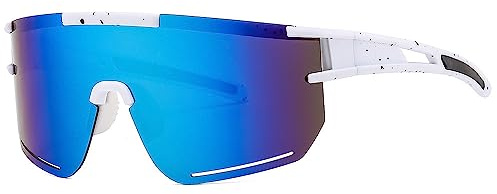 RISAKOGO Schnelle Sonnenbrille Herren Damen UV400 Sportbrille Fahrradbrille Rave Brille zum Reiten, Skifahren und Fallschirmfischen