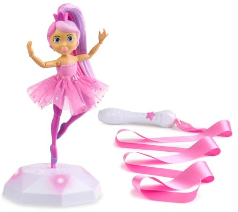 Twirl Along Dancing Doll, Lena Ballerina, with Wand and Light-Up Stage (Ages 3+)