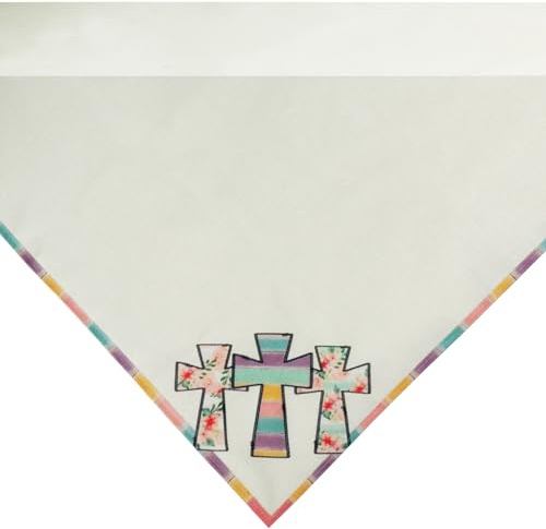 meioro Oster Tischdecke, niedliche Hase rechteckige Tischdecke 85x85cm, Bunte saisonale Frühling Küche Tischdekoration für Feiertagsparty, Abendessen (Corss, 85x85)