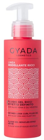 GYADA COSMETICS, Fluido Gel Modellante per Capelli Ricci e Mossi, Effetto Definito, 98% Ingredienti Naturali, ad Azione Disciplinante e Anticrespo, Con Aloe Vera e Oli di Argan, Cocco e Lino, 150 ml