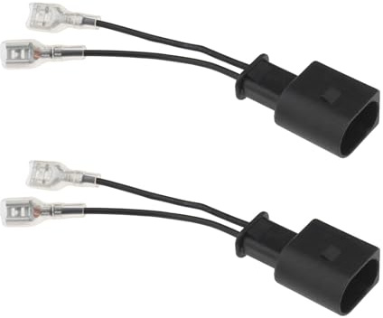 OTOTEC 2pcs Car Speaker Wire Adapter Car Horn Special Plug Compatible with Audi Wiring Harness Pigtail Socket Car Horn Connector Harnesses Cable Black