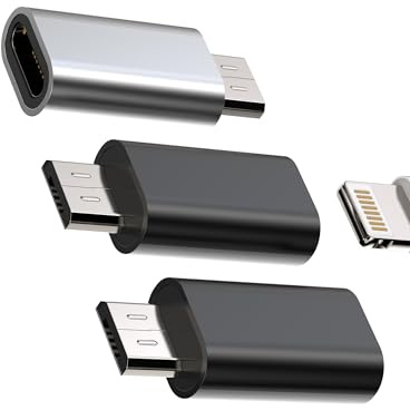 Adaptador de carga para Apple iPhone hembra a micro USB macho (paquete de 3) convertidor de cable de alimentación Lightning micro USB accesorios Android conector de transferencia de datos compatible
